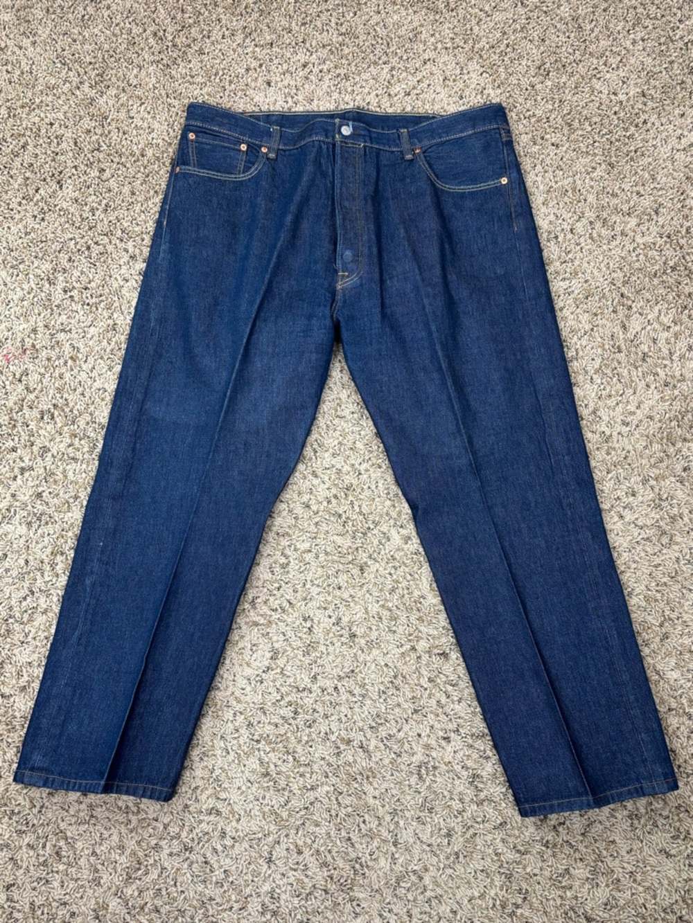 Levi Strauss & Co Jeans Mens 44X32 (42X29.5) Blue‎ 501 Straight Leg Button Fly